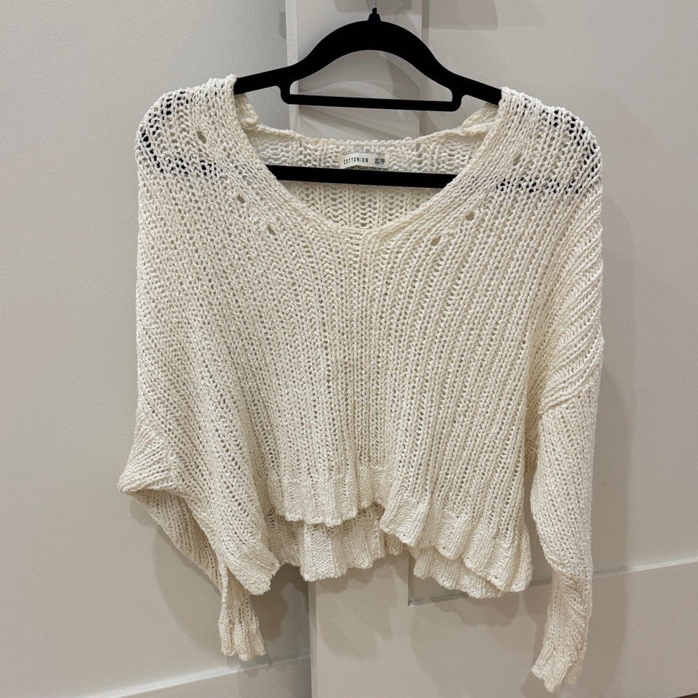 Cotton On Cream V-Neck Sweater